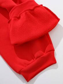 SHEIN EZwear Của phụ nữ Kích thước lớn Màu thuần Hoodie Và Quần thể thao Bộ - Nhiều màu - Xem 4