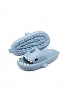 Teen Fashionable & Comfortable Casual Eva Shark Foam Slippers Shark Slides - Blue - View 5