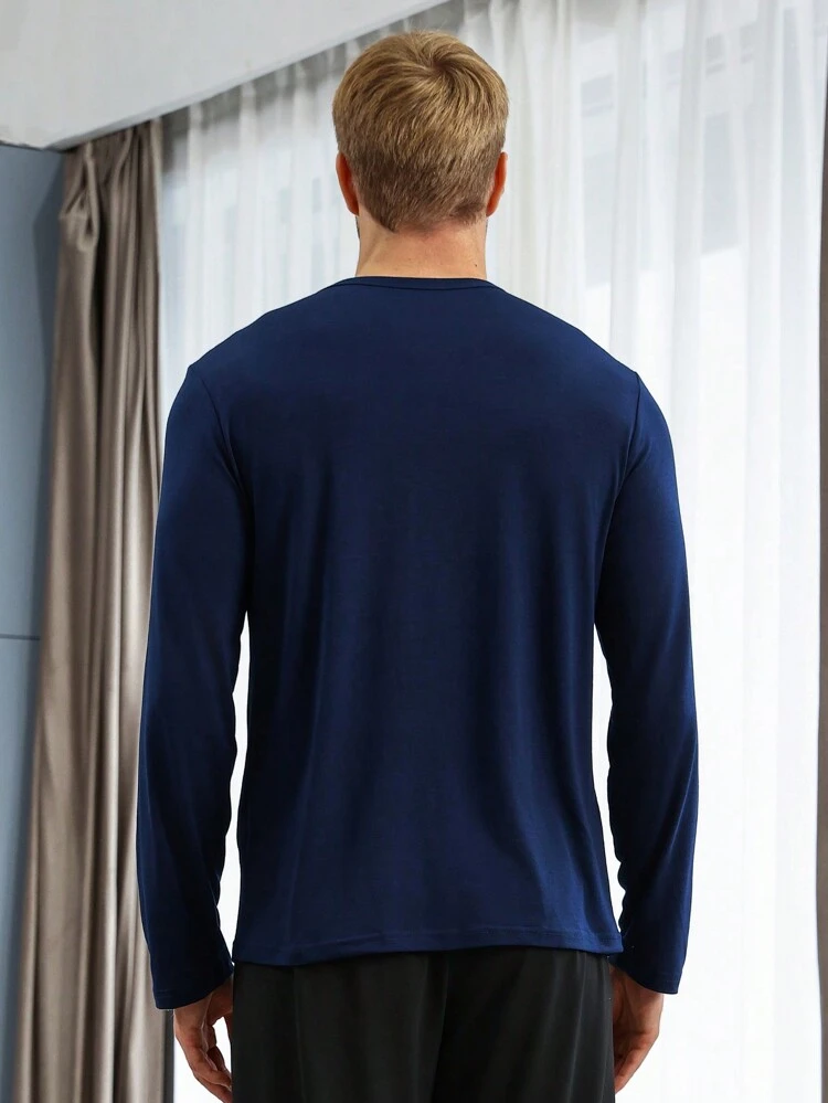 Men's Letter Print Loungewear Tops