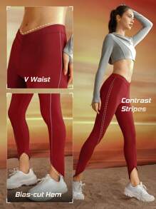 GLOWMODE Featherfit™ Leggings: Bewegen Sie Sich Frei Mit V-taillen Design Und Schrägen Säumen