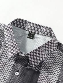 Manfinity Homme Men's Contrast Color Dress Shirt - Multicolor - View 6