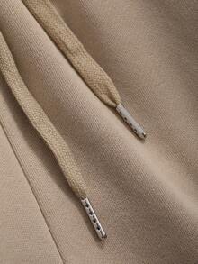 DAZY Long Sleeve Pullover And Pants Men's 2-Pcs Outfit Quarter Zip Men - Khaki - View 7