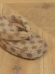 Women's Bohemian Style Thick-soled Slip-on Slippers, Perfect For Single Parties, Holidays, And Casual Outings, Comfortable And Anti-slip, Versatile For Home And Beach, Also Retro - Grey - View 4