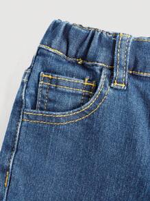 Jeans Para Jóvenes, Ajustados, Modernos Y Versátiles - Azul lavado medio - Ver 4