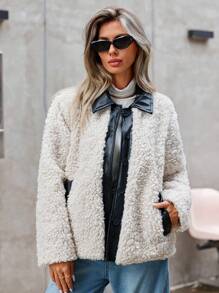 Aveloria Chaqueta De Piel De Oveja De Manga Larga - Albaricoque - Ver 6