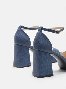 Của phụ nữ Giày cao gót Dép xăng đan - Màu xanh lam - Xem 7
