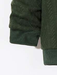 Young Boy Letter Patched Drop Shoulder Sweatshirt & Sweatpants - Green - View 4