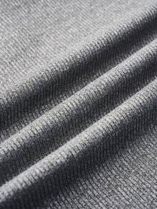 SHEIN LUNE 3pcs Solid Color Ribbed Knit T-shirts - Multicolor - View 5