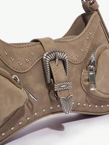 SHEIN ICON Women's Fashion Diamond Decoration Clutch Bag, Shoulder Bag