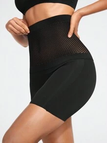 SHAPORA Women's Fishnet Splicing Shapewear Shorts