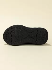 Breathable Infant Striped Sneakers For Streetwear - Black - View 6