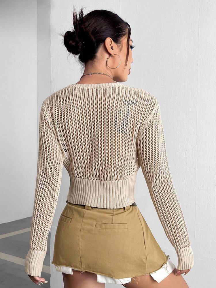 Women's Mesh Knitted Sweater Fall Winter