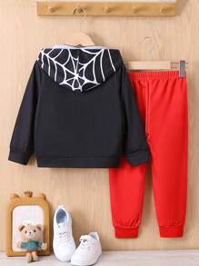 男童蜘蛛網印花休閒2入組套裝 - 彩色 - 查看 2