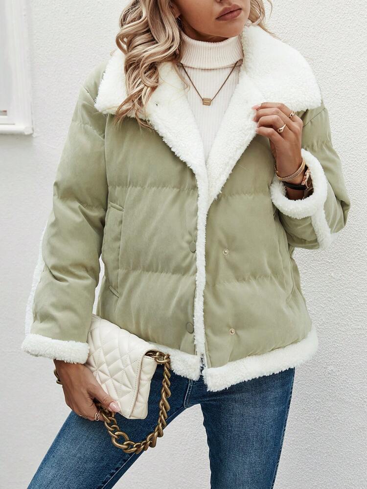 Women's Collar Long Sleeve Padded Padded Coat Clothes Winter Fall Cloth For Women