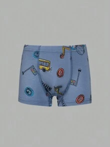 6pcs/Set Young Boy Dinosaur Print Boxer Briefs, Same Color Series