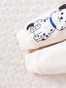 Baby Boys' Cartoon Pattern Hooded Sweatshirt And Sweatpants Set - Multicolor - View 5