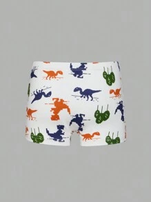 6pcs/Set Young Boy Dinosaur Print Boxer Briefs, Same Color Series