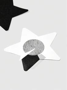 ROMWE 2pairs Star-shaped Nipple Covers - Black - View 3