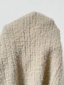 SHEIN Privé Của phụ nữ Đứng cổ áo Áo vest Áo - Màu be - Xem 6