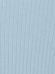 SHEIN 2 件裝女嬰休閒純色連身衣 - 藍色 - 查看 5