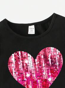 青少女休閒卡通圖案無袖背心,適合夏季穿著 - 黑色 - 查看 3