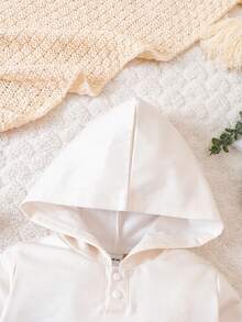 Baby Boys' Cartoon Pattern Hooded Sweatshirt And Sweatpants Set - Multicolor - View 4