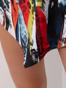 SHEIN Swim Zomerse dames gemengde luipaardprint ketting versierde cami bikini set