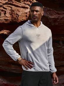 Gym Rark Áo nỉ nam kiểu Boyfriend có mũ trùm đầu với họa tiết chữ in thời trang. Áo nỉ nam kiểu Boyfriend. - Màu Xám nhạt - Xem 7