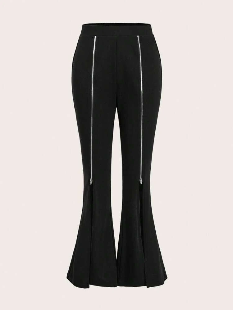 Women's Black Zip-up Pants
