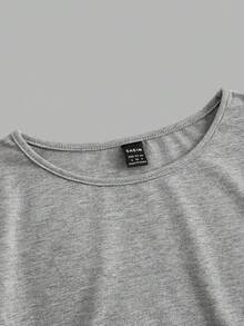 SHEIN 3 件/套 純色褶皺孕婦 T 卹 - 灰色 - 查看 4