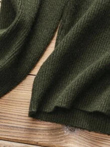 SHEIN Clasi Kích thước lớn Của phụ nữ Kết cườm Tay áo dài Áo len Áo chui đầu - màu xanh lá - Xem 5