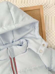 嬰兒男孩帽裝加厚連體衣