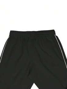 Claim Dot Quần ống rộng cạp chun rút dây tương phản dành cho nam, dành cho mùa thu - màu đen - Xem 3