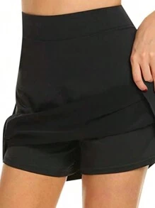 女式高爾夫短裙 - 黑色 - 查看 3