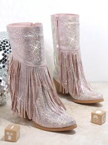 時尚兒童靴 - 粉色 - 查看 2