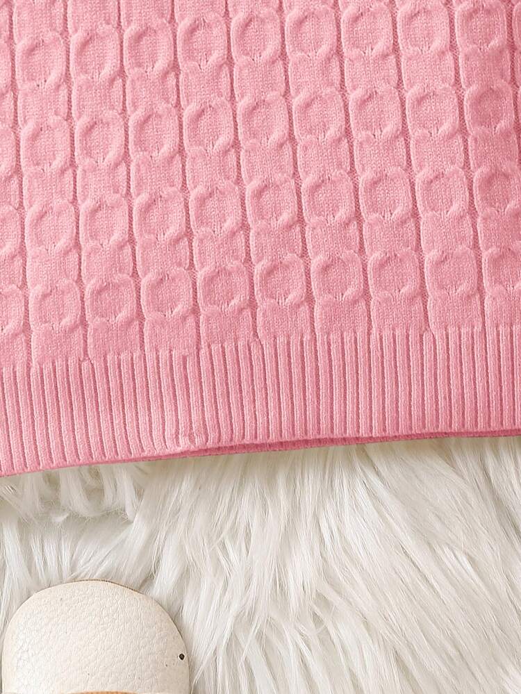 Baby Girls' Solid Color Textured Sweater