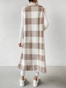 SHEIN LUNE Của phụ nữ Kẻ sọc Không tay Dài áo - Nhiều màu - Xem 2