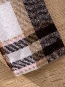 SHEIN 青少年女孩提花夹克和针织高领连衣裙套装 - 粉色 - 查看 4