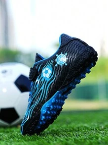 Zapatillas De Fútbol Para Niños Y Niñas, Tacos Para Fútbol En Jardín Y Campos De Césped Artificial Con Diseño Anti-deslizante Y Resistente Al Desgaste - Azul - Ver 6