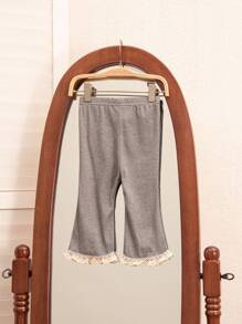 Korean Version Cute Baby & Toddler Girl'S Princess Style Pants With Lace Edge, High Slit And Flared Design, Ideal For Spring And Autumn - Multicolor - View 2