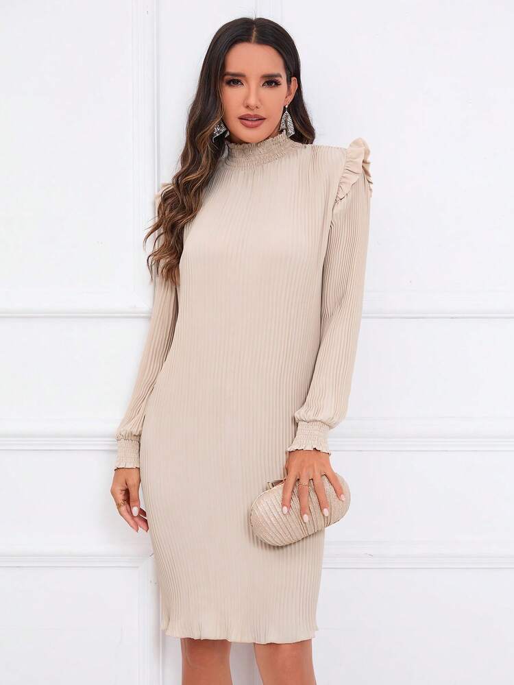 Women's Solid Color Simple Belted Dress