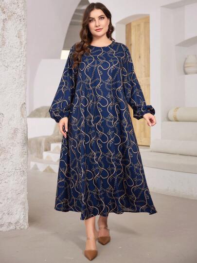 Mulvari Model de lanț pentru femei, mărime mare, îmbrăcăminte arabă