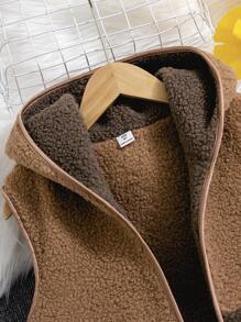 女童卡其色拼接背心,適用於青少年