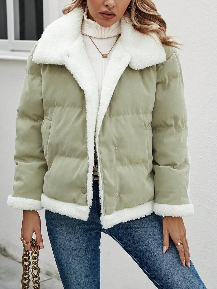Women's Collar Long Sleeve Padded Padded Coat Clothes Winter Fall Cloth For Women