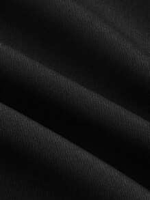 SHEIN MOD Women's Contrast Edge Wide Leg Pants - Black - View 3