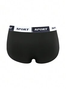 Men's 3-pack Letter Print Briefs With Woven Band - Multicolor - View 2