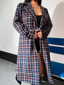 SHEIN Unity Kẻ sọc Vòng cổ Len áo - Nhiều màu - Xem 5