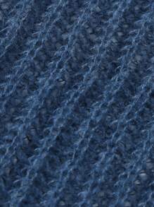 Manfinity Hypemode Men's Solid Color Loose Fit Flared Sleeve Casual Sweater - Blue - View 5