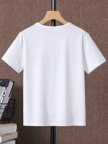 青少年男孩聖誕老人印花短袖t恤 - 白色 - 查看 2