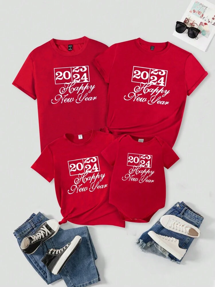 Men's Casual Letter Slogan Printed Crewneck Short Sleeve T-shirt